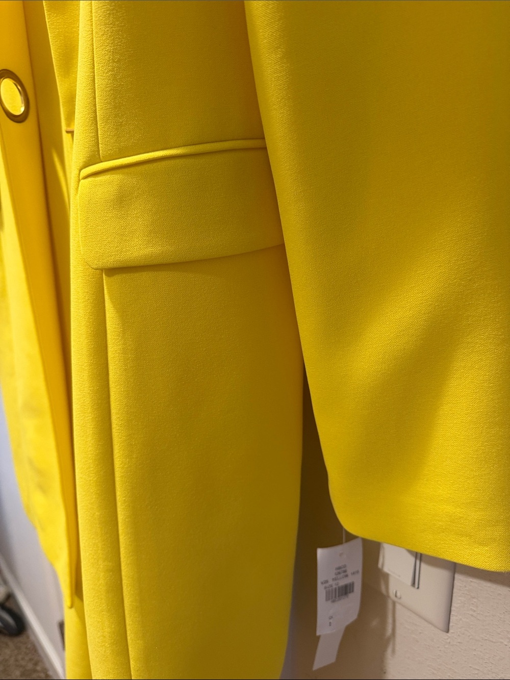 Women's Yellow Open-Front Blazer Jacket and pants by Kasper - Picture 6 of 11